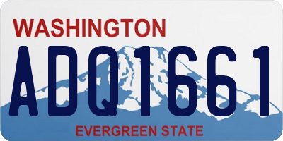 WA license plate ADQ1661