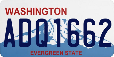 WA license plate ADQ1662