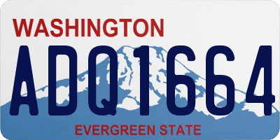 WA license plate ADQ1664