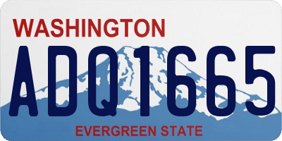 WA license plate ADQ1665