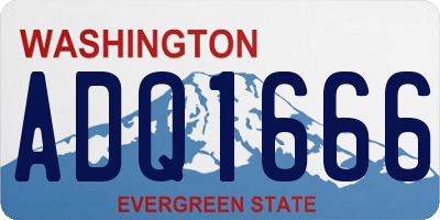 WA license plate ADQ1666
