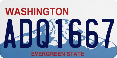 WA license plate ADQ1667