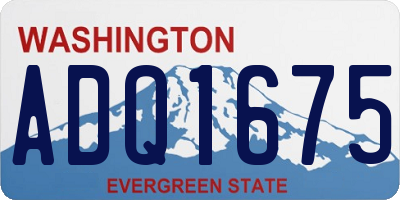 WA license plate ADQ1675