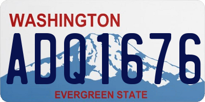 WA license plate ADQ1676