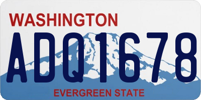 WA license plate ADQ1678