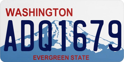 WA license plate ADQ1679