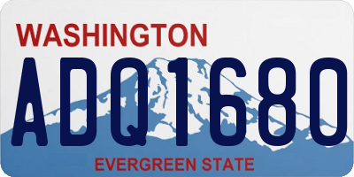 WA license plate ADQ1680