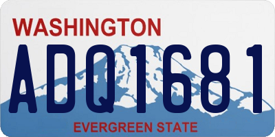 WA license plate ADQ1681