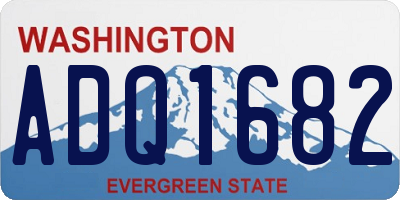 WA license plate ADQ1682