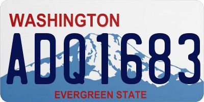 WA license plate ADQ1683