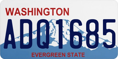 WA license plate ADQ1685