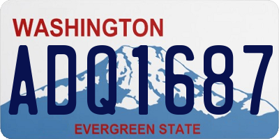 WA license plate ADQ1687