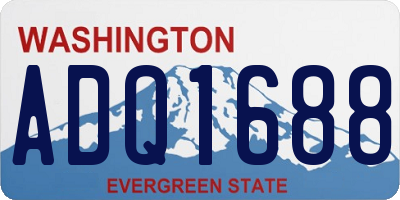 WA license plate ADQ1688