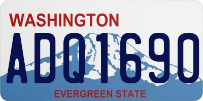 WA license plate ADQ1690