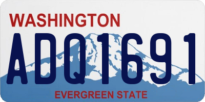 WA license plate ADQ1691