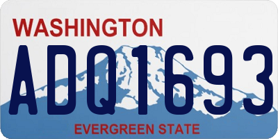 WA license plate ADQ1693
