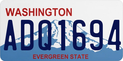 WA license plate ADQ1694