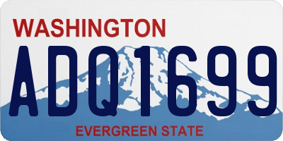 WA license plate ADQ1699