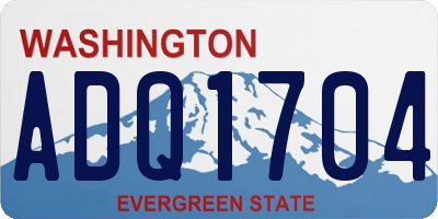 WA license plate ADQ1704