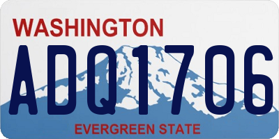 WA license plate ADQ1706