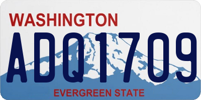 WA license plate ADQ1709