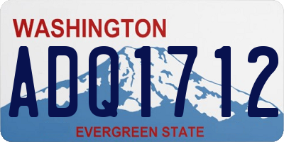WA license plate ADQ1712