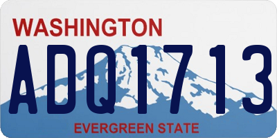 WA license plate ADQ1713