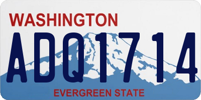 WA license plate ADQ1714