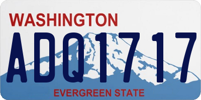 WA license plate ADQ1717