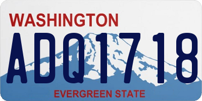 WA license plate ADQ1718