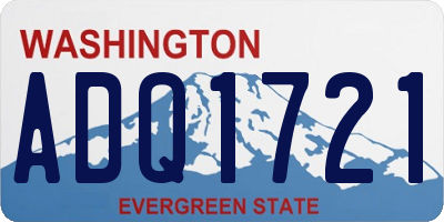WA license plate ADQ1721