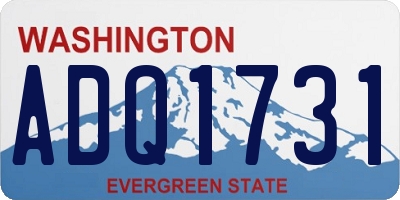 WA license plate ADQ1731