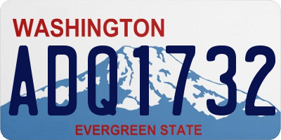 WA license plate ADQ1732