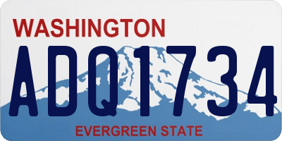WA license plate ADQ1734