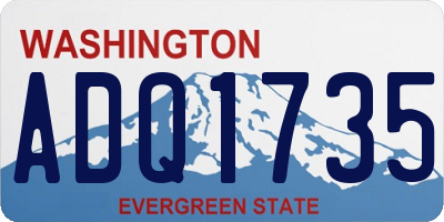 WA license plate ADQ1735