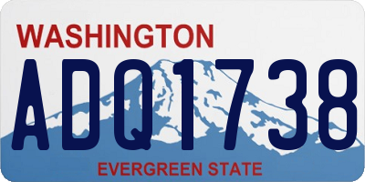 WA license plate ADQ1738