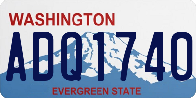 WA license plate ADQ1740