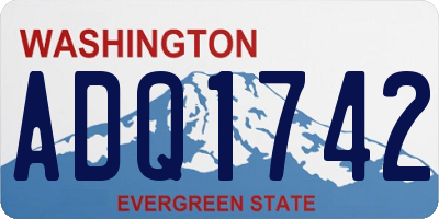 WA license plate ADQ1742