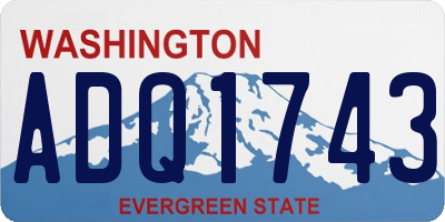 WA license plate ADQ1743