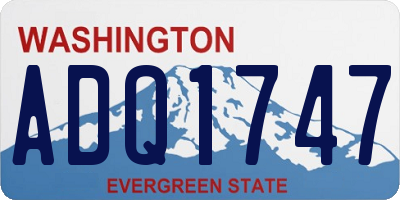 WA license plate ADQ1747