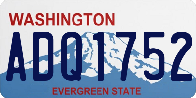 WA license plate ADQ1752