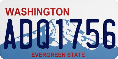 WA license plate ADQ1756
