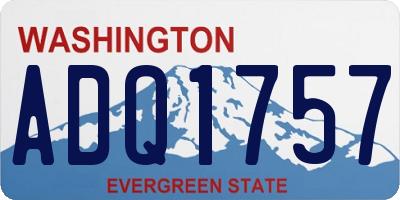 WA license plate ADQ1757