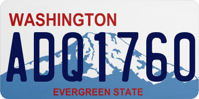 WA license plate ADQ1760