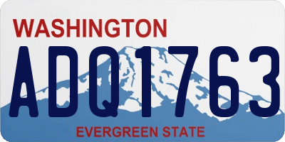 WA license plate ADQ1763