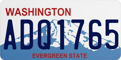 WA license plate ADQ1765