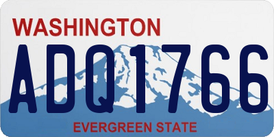 WA license plate ADQ1766