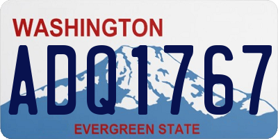 WA license plate ADQ1767
