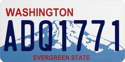 WA license plate ADQ1771