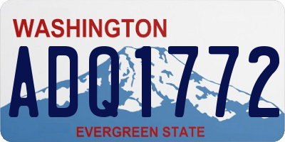 WA license plate ADQ1772